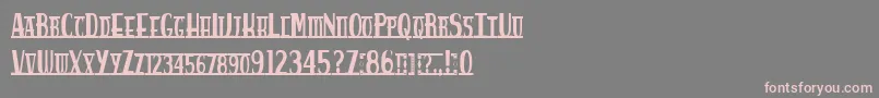 Police Spankysbungalow – polices roses sur fond gris