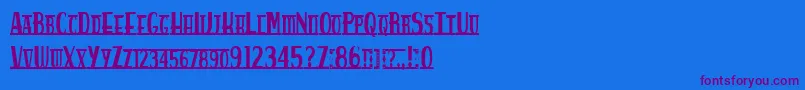 Spankysbungalow Font – Purple Fonts on Blue Background