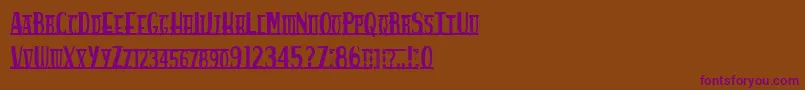 Spankysbungalow Font – Purple Fonts on Brown Background