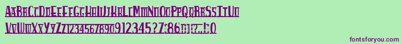 Spankysbungalow Font – Purple Fonts on Green Background