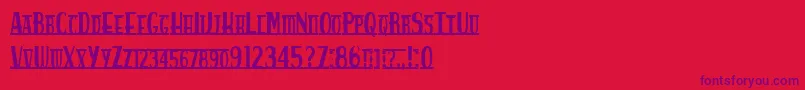 Spankysbungalow Font – Purple Fonts on Red Background