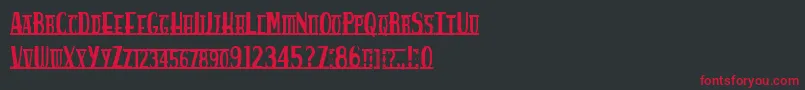 Spankysbungalow Font – Red Fonts on Black Background