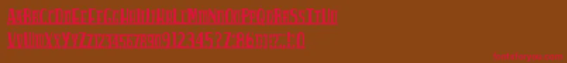 Spankysbungalow Font – Red Fonts on Brown Background