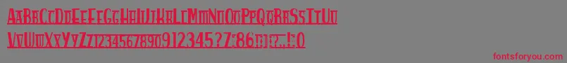 Spankysbungalow Font – Red Fonts on Gray Background