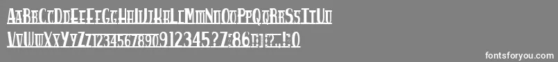 Weitere Informationen zur Spankysbungalow-Schriftart Spankysbungalow-Schriftart – Weiße Schriften auf grauem Hintergrund