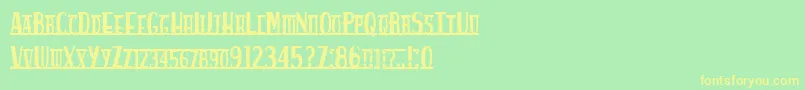 Spankysbungalow Font – Yellow Fonts on Green Background