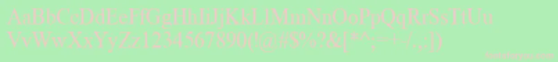 TimeRoman90n Font – Pink Fonts on Green Background