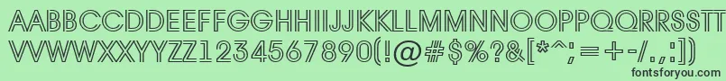 AAvantetitulinline Font – Black Fonts on Green Background