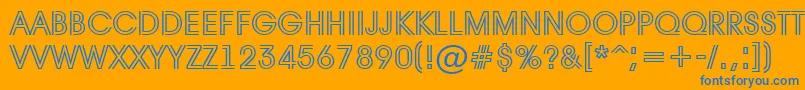 AAvantetitulinline Font – Blue Fonts on Orange Background