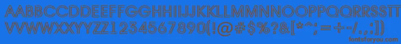 AAvantetitulinline Font – Brown Fonts on Blue Background