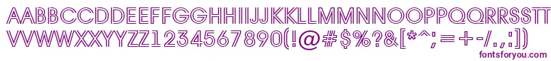 AAvantetitulinline Font – Purple Fonts on White Background