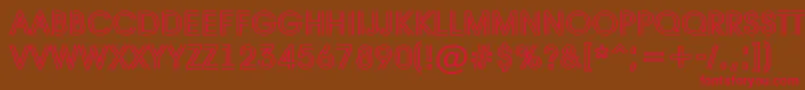 AAvantetitulinline Font – Red Fonts on Brown Background