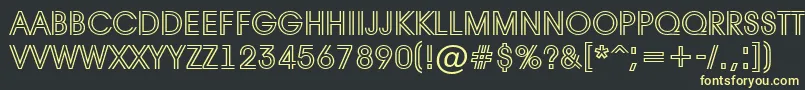 AAvantetitulinline Font – Yellow Fonts on Black Background