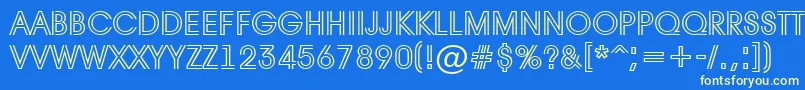 AAvantetitulinline Font – Yellow Fonts on Blue Background