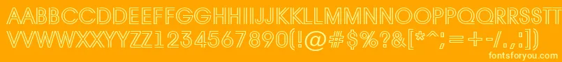 AAvantetitulinline Font – Yellow Fonts on Orange Background