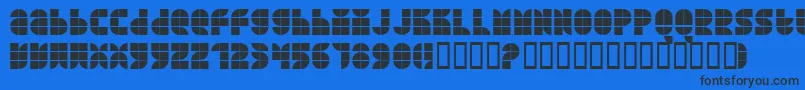 Quart ffy Font – Black Fonts on Blue Background