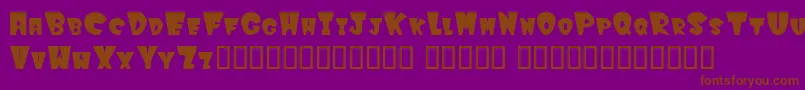 Winksfilled Font – Brown Fonts on Purple Background