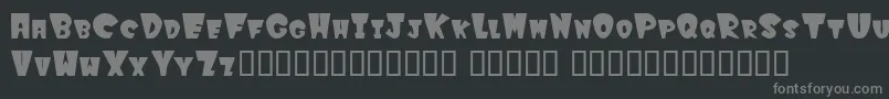 フォントWinksfilled – 黒い背景に灰色の文字