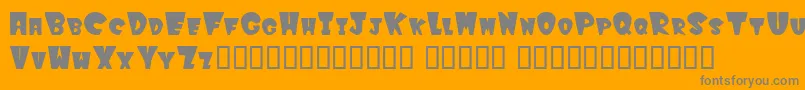 Winksfilled-Schriftart – Graue Schriften auf orangefarbenem Hintergrund