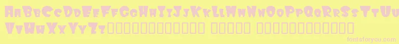 Winksfilled Font – Pink Fonts on Yellow Background