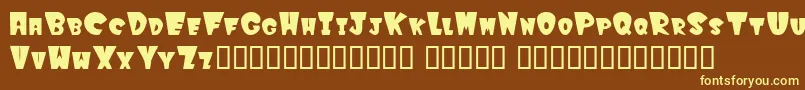 Winksfilled Font – Yellow Fonts on Brown Background