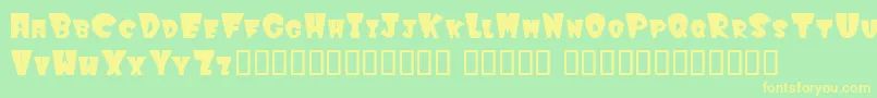 Winksfilled Font – Yellow Fonts on Green Background