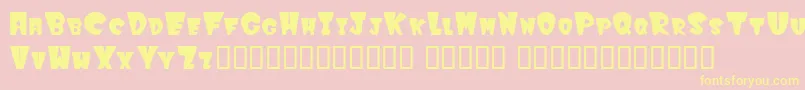 Winksfilled Font – Yellow Fonts on Pink Background