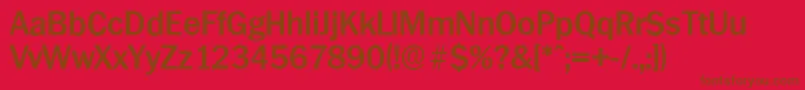 PlymouthserialBold Font – Brown Fonts on Red Background