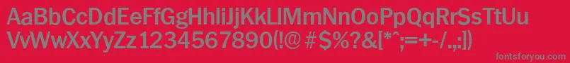 フォントPlymouthserialBold – 赤い背景に灰色の文字