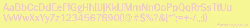 PlymouthserialBold Font – Pink Fonts on Yellow Background