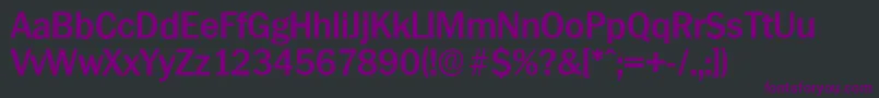 フォントPlymouthserialBold – 黒い背景に紫のフォント