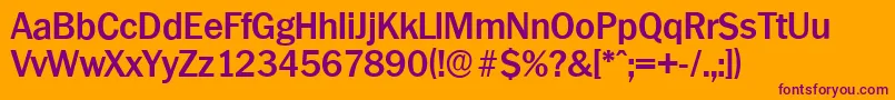 PlymouthserialBold Font – Purple Fonts on Orange Background