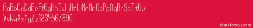 Reyes Font – Pink Fonts on Red Background