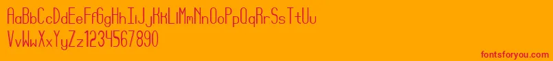 Reyes Font – Red Fonts on Orange Background