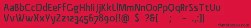 MaterialSans Font – Black Fonts on Red Background