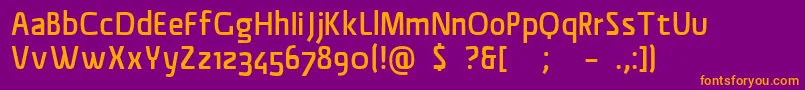 MaterialSans Font – Orange Fonts on Purple Background