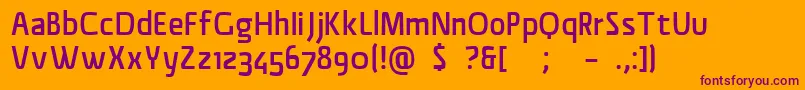 MaterialSans Font – Purple Fonts on Orange Background