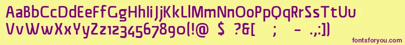 Шрифт MaterialSans – фиолетовые шрифты на жёлтом фоне