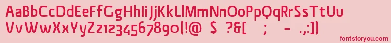 MaterialSans Font – Red Fonts on Pink Background