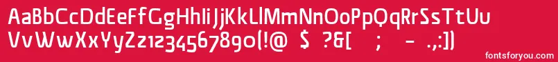 フォントMaterialSans – 赤い背景に白い文字