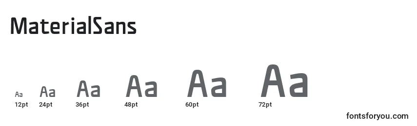 MaterialSans Font Sizes