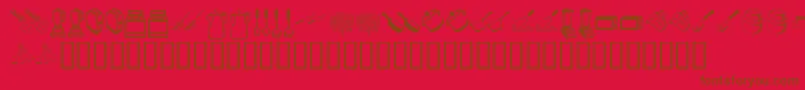 KrKitchenDings Font – Brown Fonts on Red Background