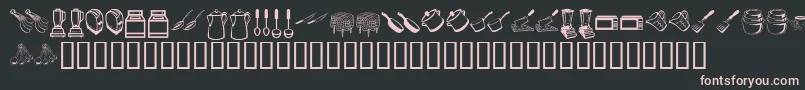 KrKitchenDings Font – Pink Fonts on Black Background