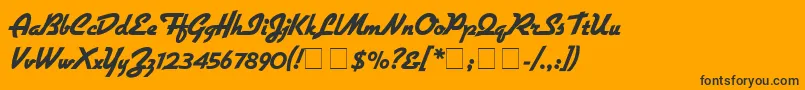 GilliesgExtrabold Font – Black Fonts on Orange Background