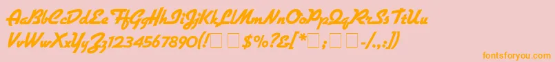 GilliesgExtrabold Font – Orange Fonts on Pink Background