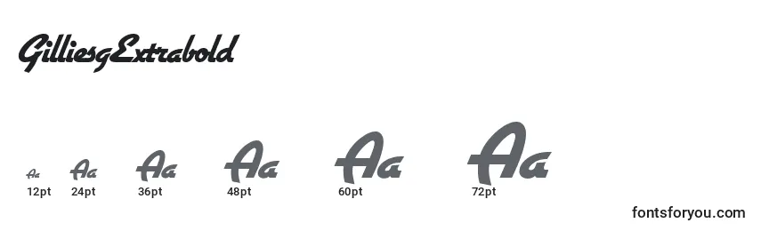 GilliesgExtrabold Font Sizes