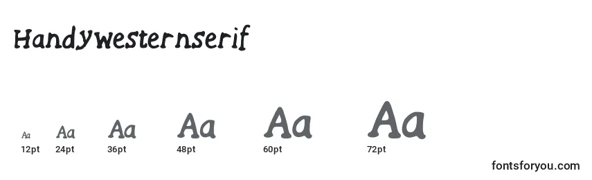 Handywesternserif Font Sizes