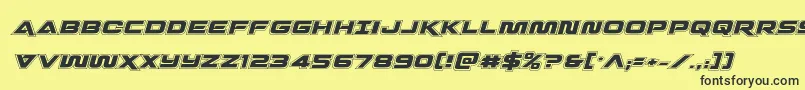 Quarkstormacadital Font – Black Fonts on Yellow Background