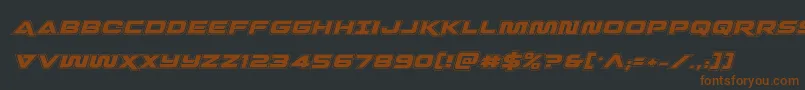 Шрифт Quarkstormacadital – коричневые шрифты на чёрном фоне