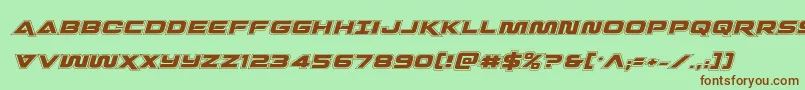 Quarkstormacadital Font – Brown Fonts on Green Background